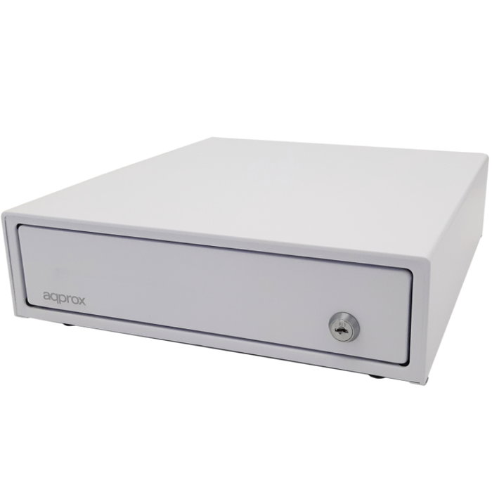 Approx appPOSPACK3380WH-2D Kit TPV con Cajón, Impresora, Lector 2D y Rollos Blanco